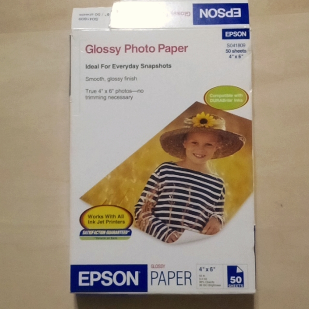 2/$15 4"x6" Epson Glossy Photo Paper